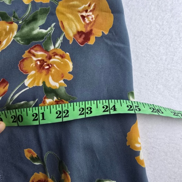 Lulus 19G Best Day of My Life Dusty Sage Floral‎ Print Midi Dress Tie Front XL - Picture 11 of 12